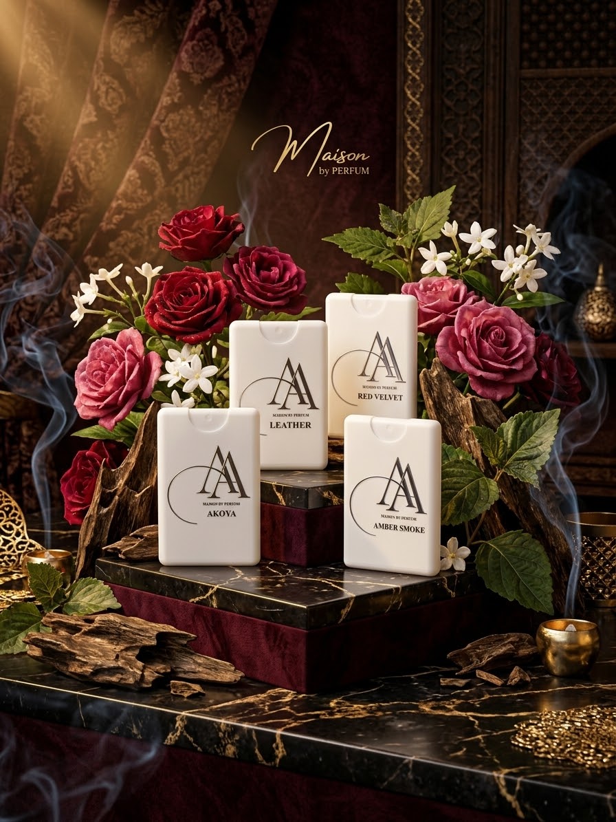 ( LEATHER , AKOYA , RED VELVET , AMBER SMOKE )