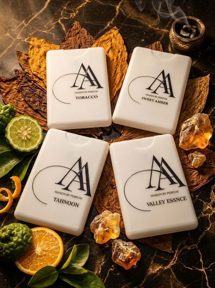 ( TAHNOON , VALLEY ESSNCE , TOBACCO , SWEET AMBER )